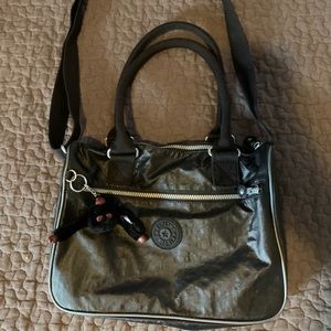 Kipling Satchel/Crossbody in Metallic Black